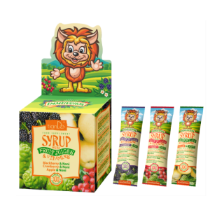 Sirup s ovocnými šťavami a vitamínmi